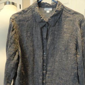 J Jill Large Petite Gray Blouse